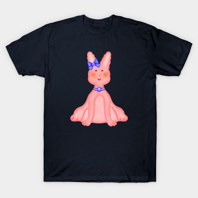 Cute lady rabbit T-Shirt by Onanong art design shop.